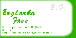 boglarka fass business card